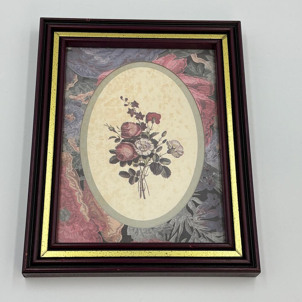 Vintage Framed Botanical Floral Print
